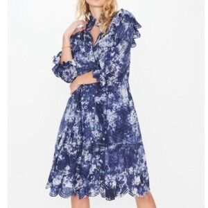 Loveshackfancy Midnight Hand Elspeth Tie Dye Midi Dress - XS